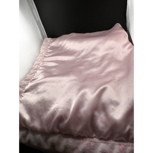 Disney Baby Cinderella Castle Pink Plush Satin Embroidered Crib Blanket READ - Picture 11 of 16